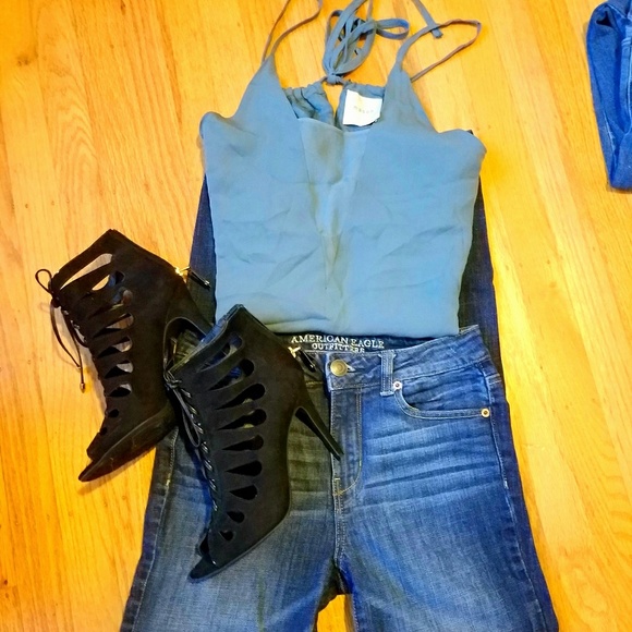 Mason by Michelle Mason Sexy V neck sheer - Picture 3 of 3